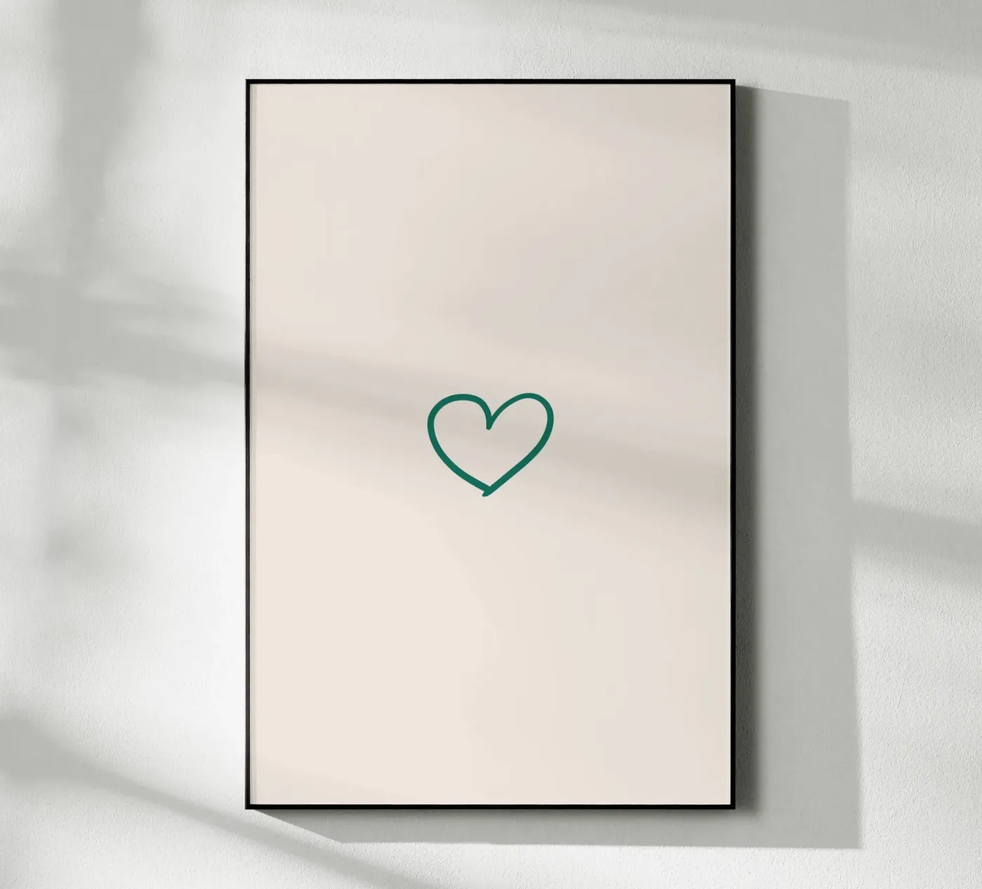 Tiny Heart beige plexiglass da Family Home Collection by Palmartprints