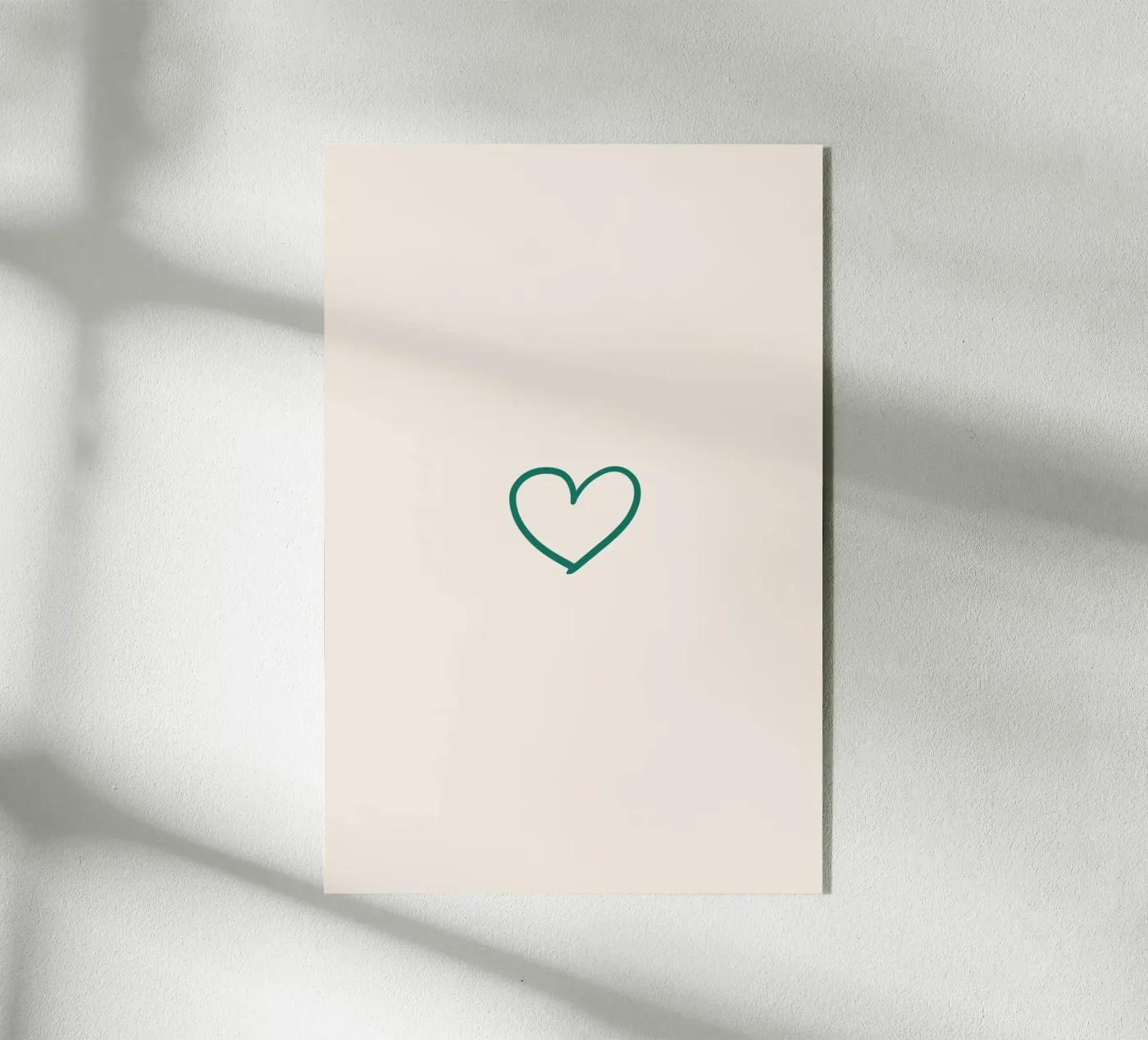 Tiny Heart beige plexiglass da Family Home Collection by Palmartprints