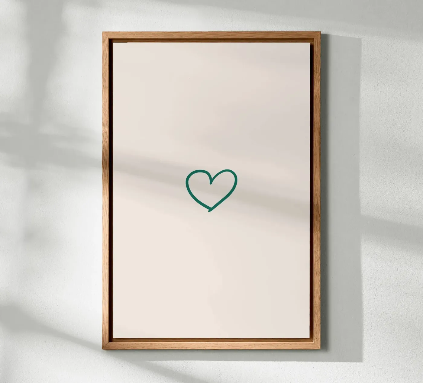 Tiny Heart beige pannello forex da Family Home Collection by Palmartprints