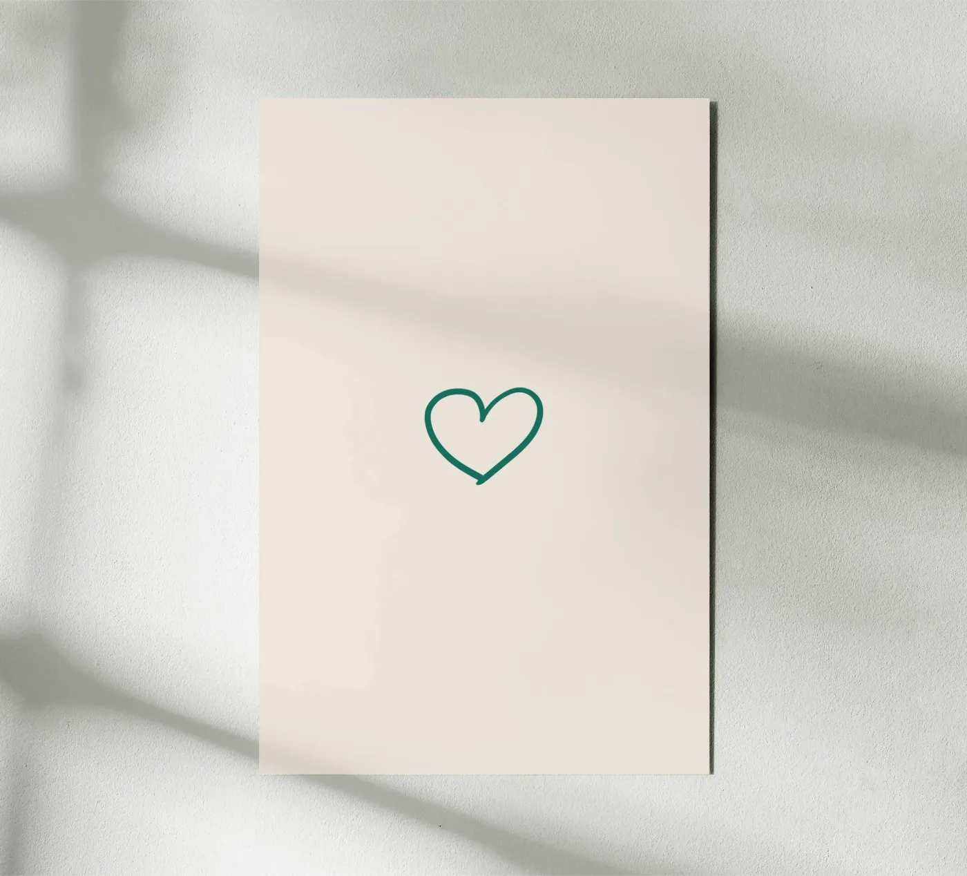 Tiny Heart beige pannello forex da Family Home Collection by Palmartprints
