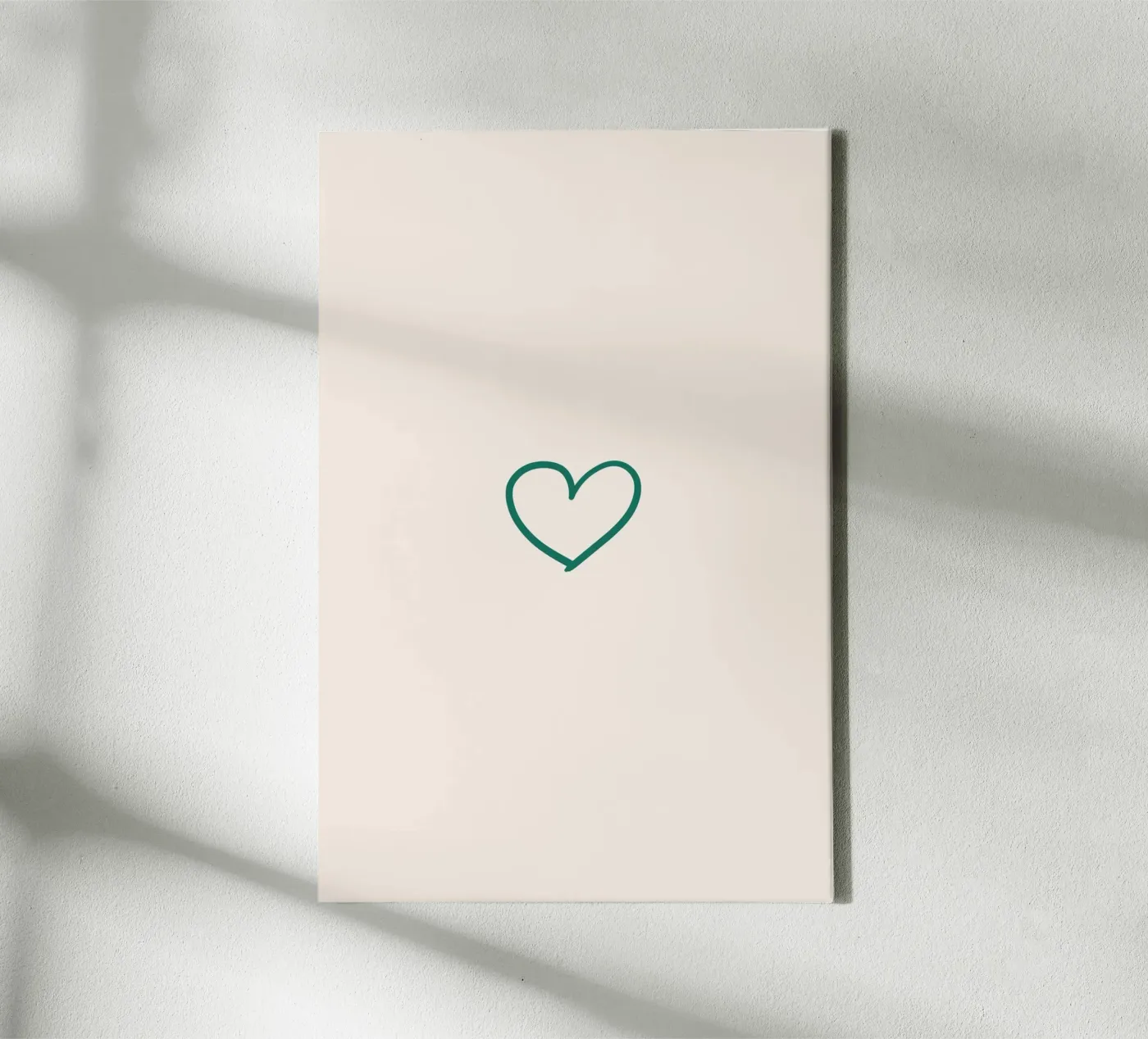 Tiny Heart beige tela da Family Home Collection by Palmartprints