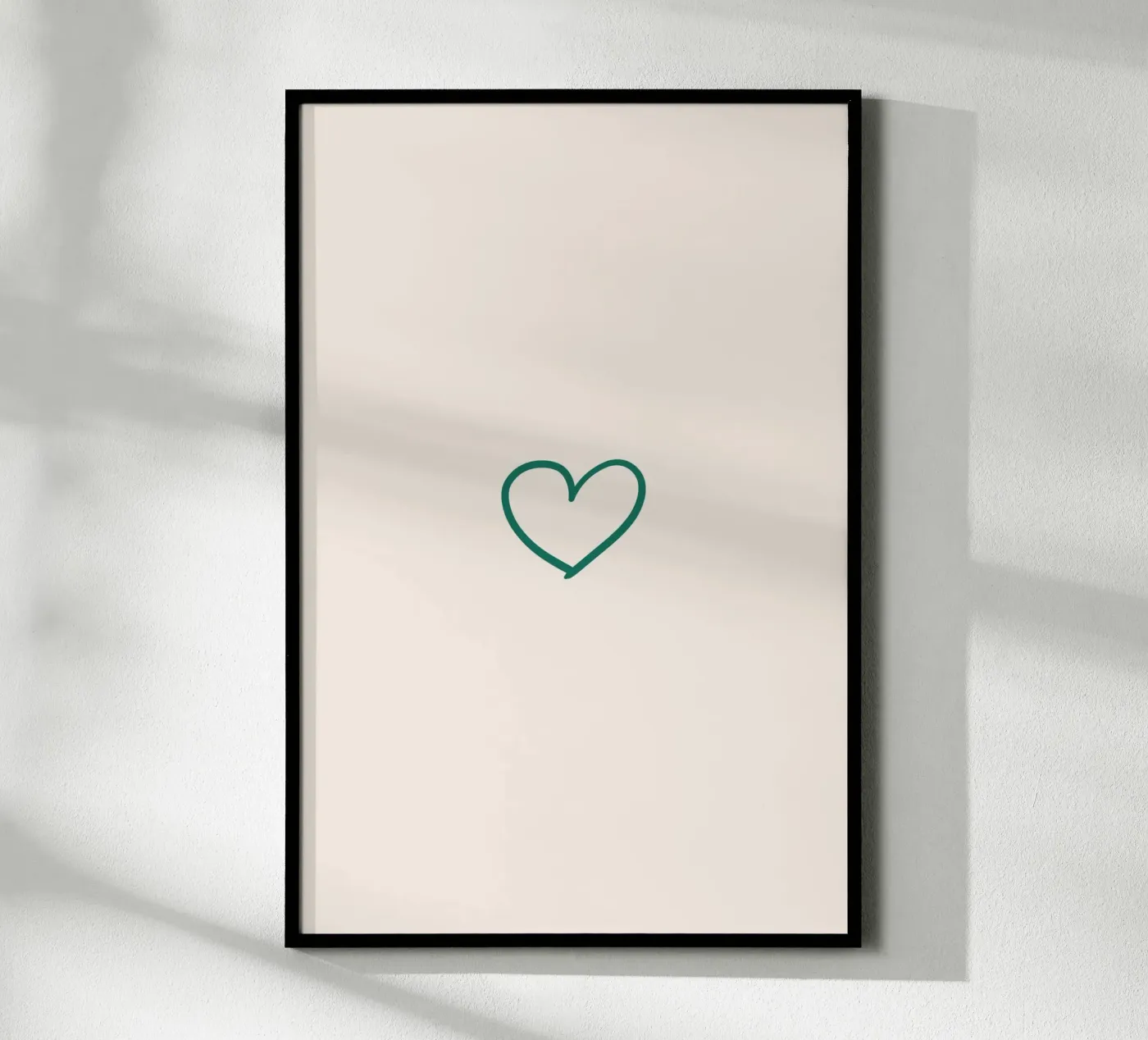 Tiny Heart beige poster van Family Home Collection by Palmartprints