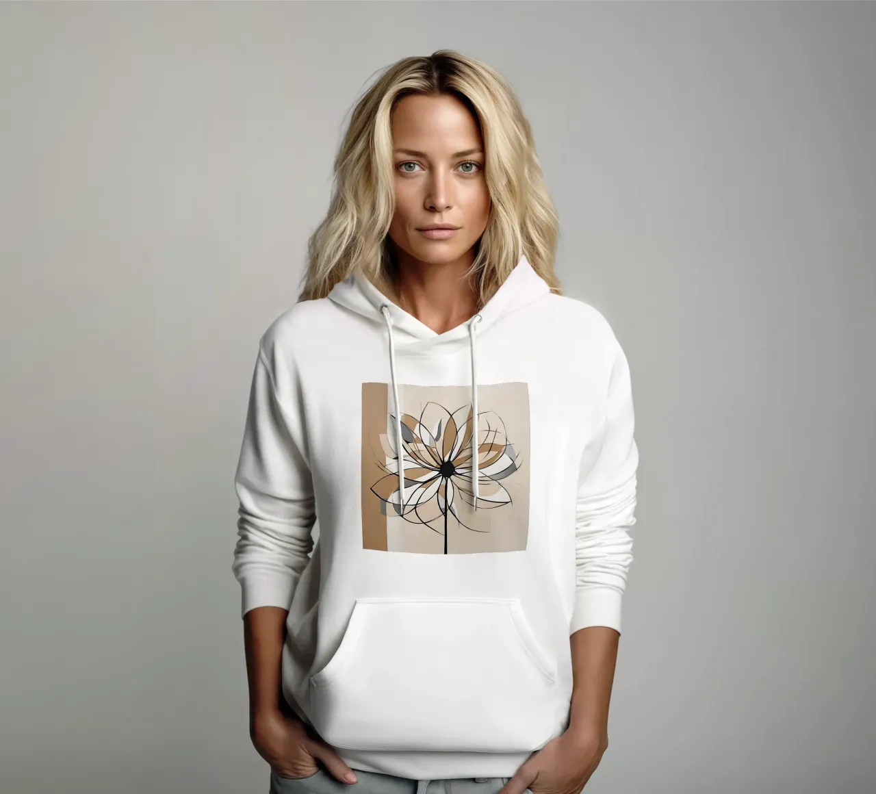 Flower power 2 felpa con cappuccio da Rezh creations