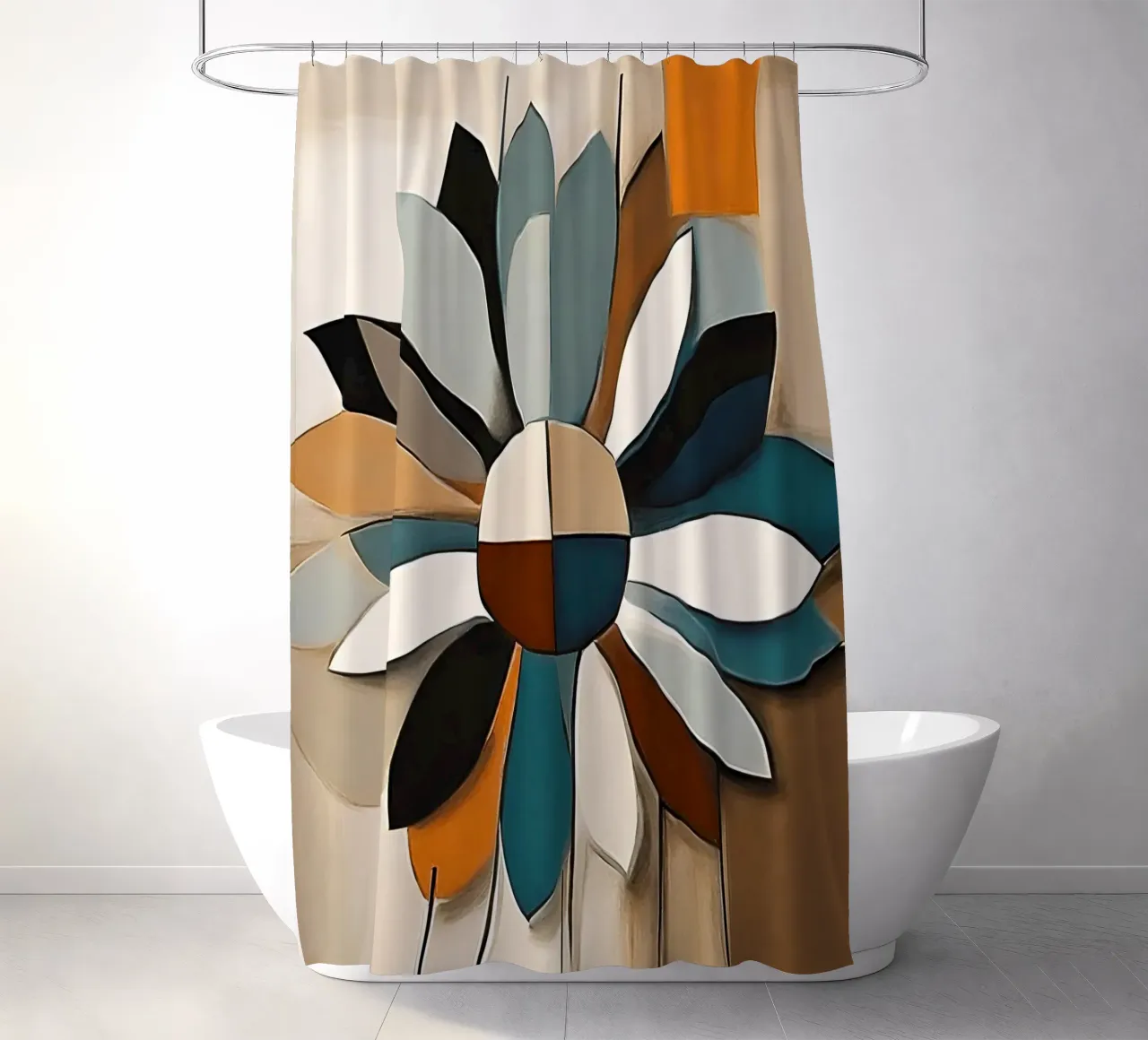Flower power 3 shower curtain by Rezh creations
