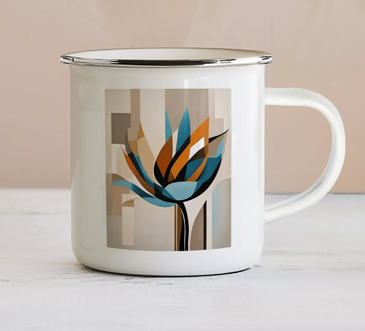 Flower power 4 tazza in smalto da Rezh creations