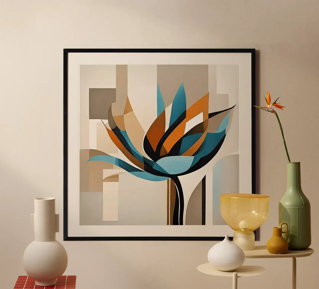 Flower power 4 poster con telaio in alluminio da Rezh creations