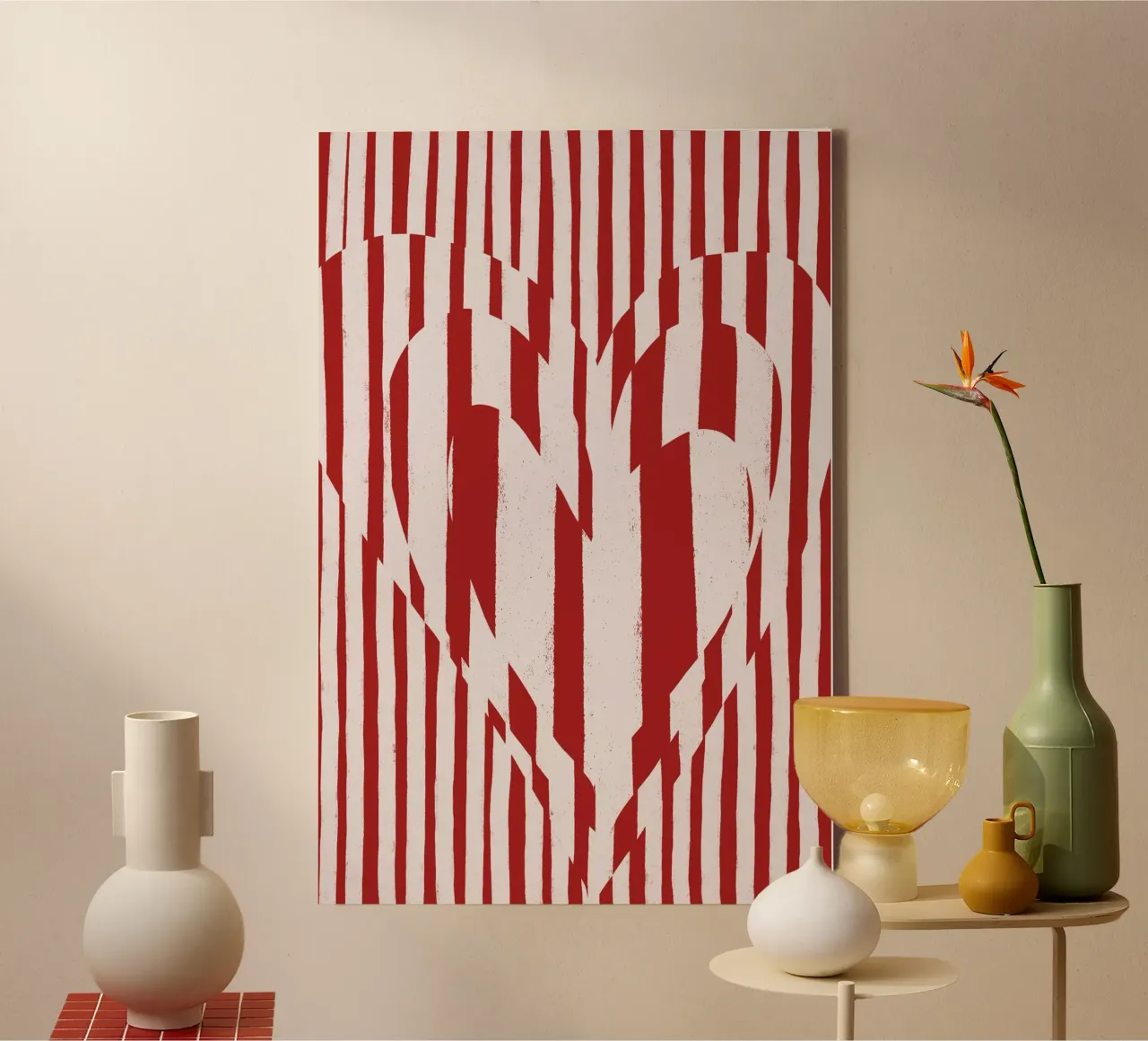 Hearts (Red) canvas by treechild