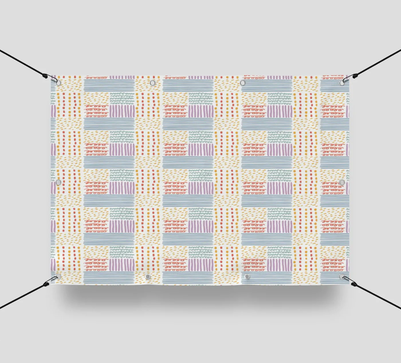 Doodle pattern telo in pvc da Happypatterns