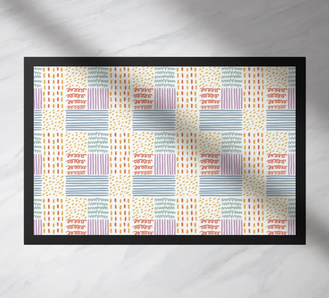 Doodle pattern Fußmatte von Happypatterns