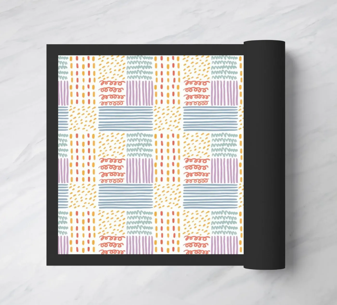 Doodle pattern Fußmatte von Happypatterns