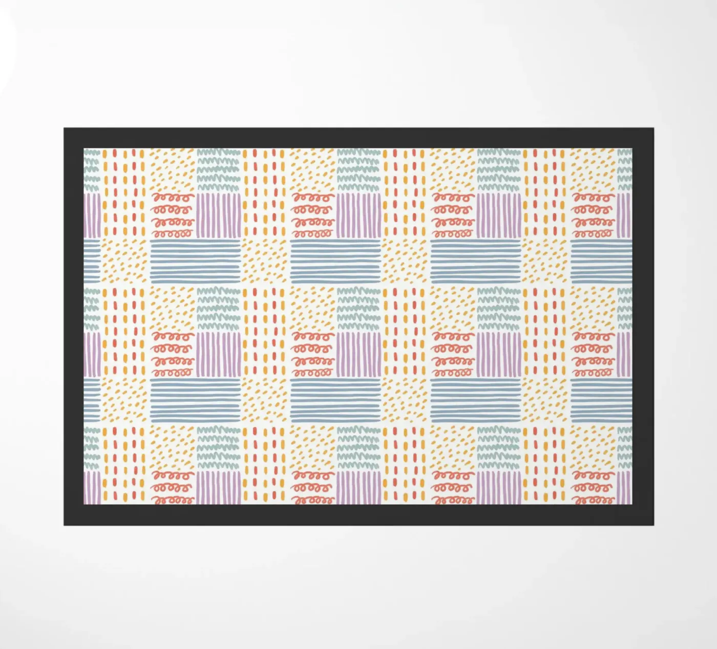 Doodle pattern Fußmatte von Happypatterns