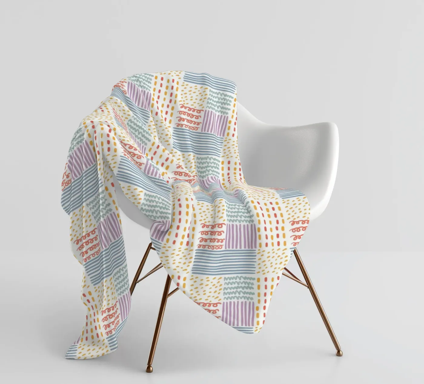 Doodle pattern fleece blanket by Happypatterns