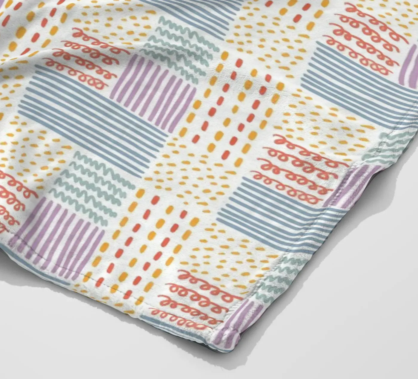 Doodle pattern fleece blanket by Happypatterns