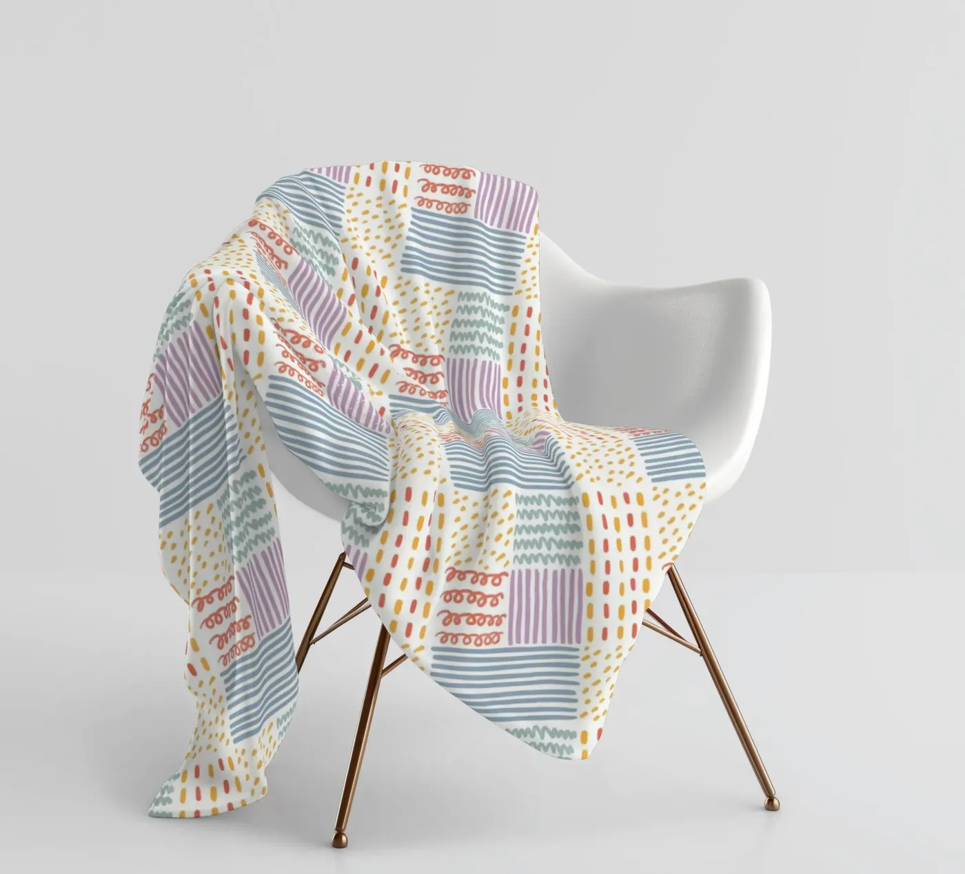 Doodle pattern fleece blanket by Happypatterns