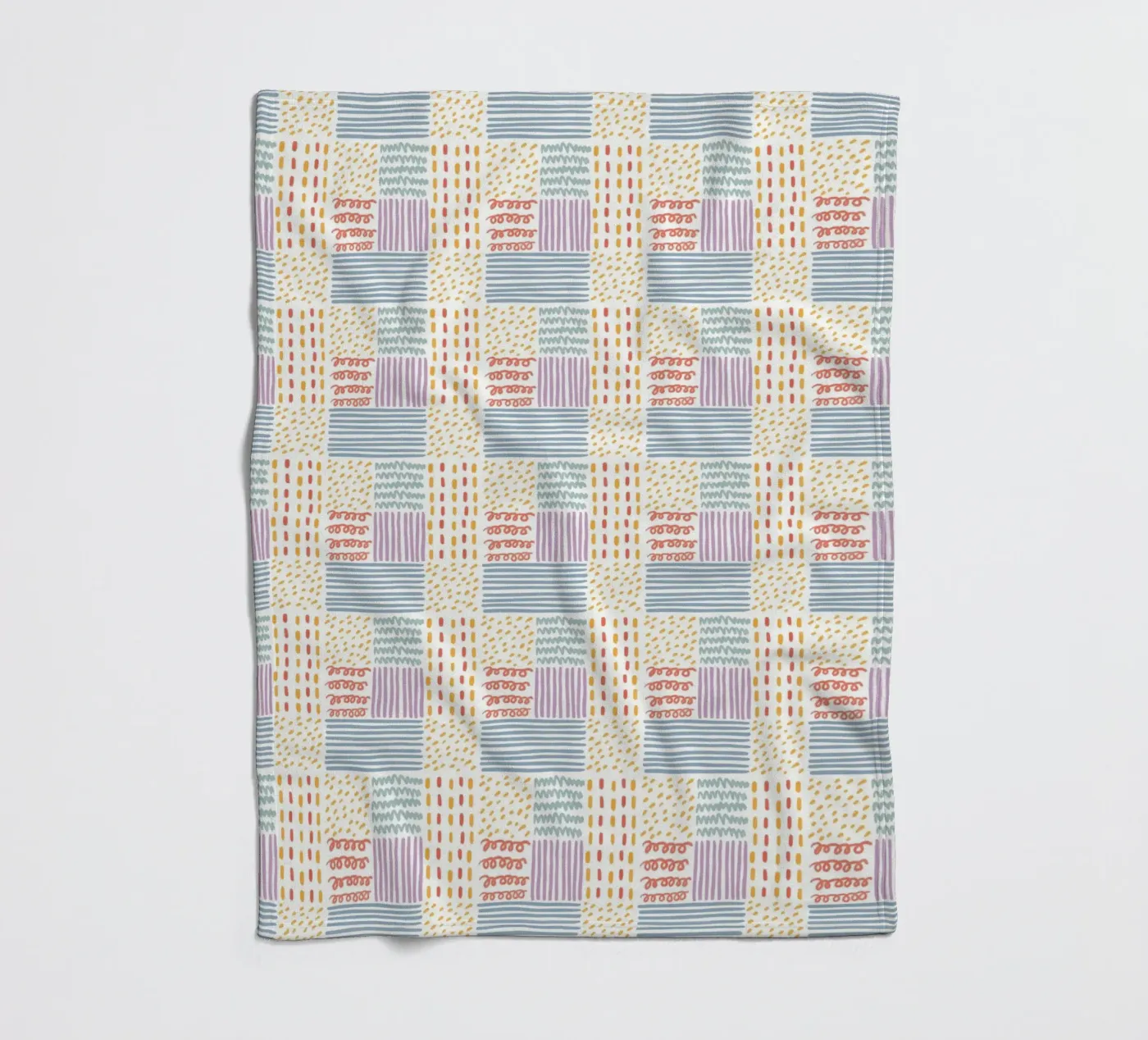 Doodle pattern fleece blanket by Happypatterns