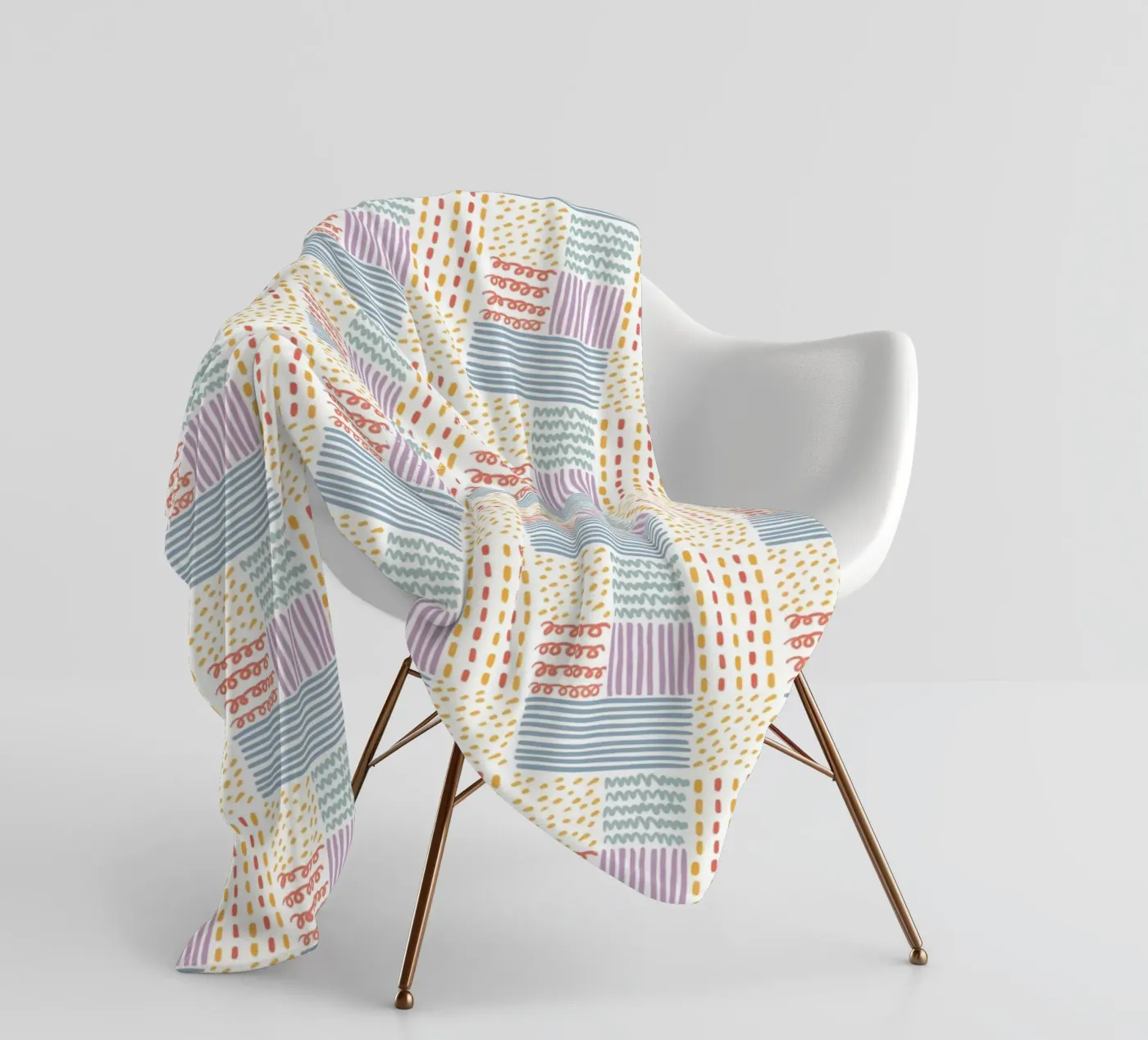 Doodle pattern fleece blanket by Happypatterns
