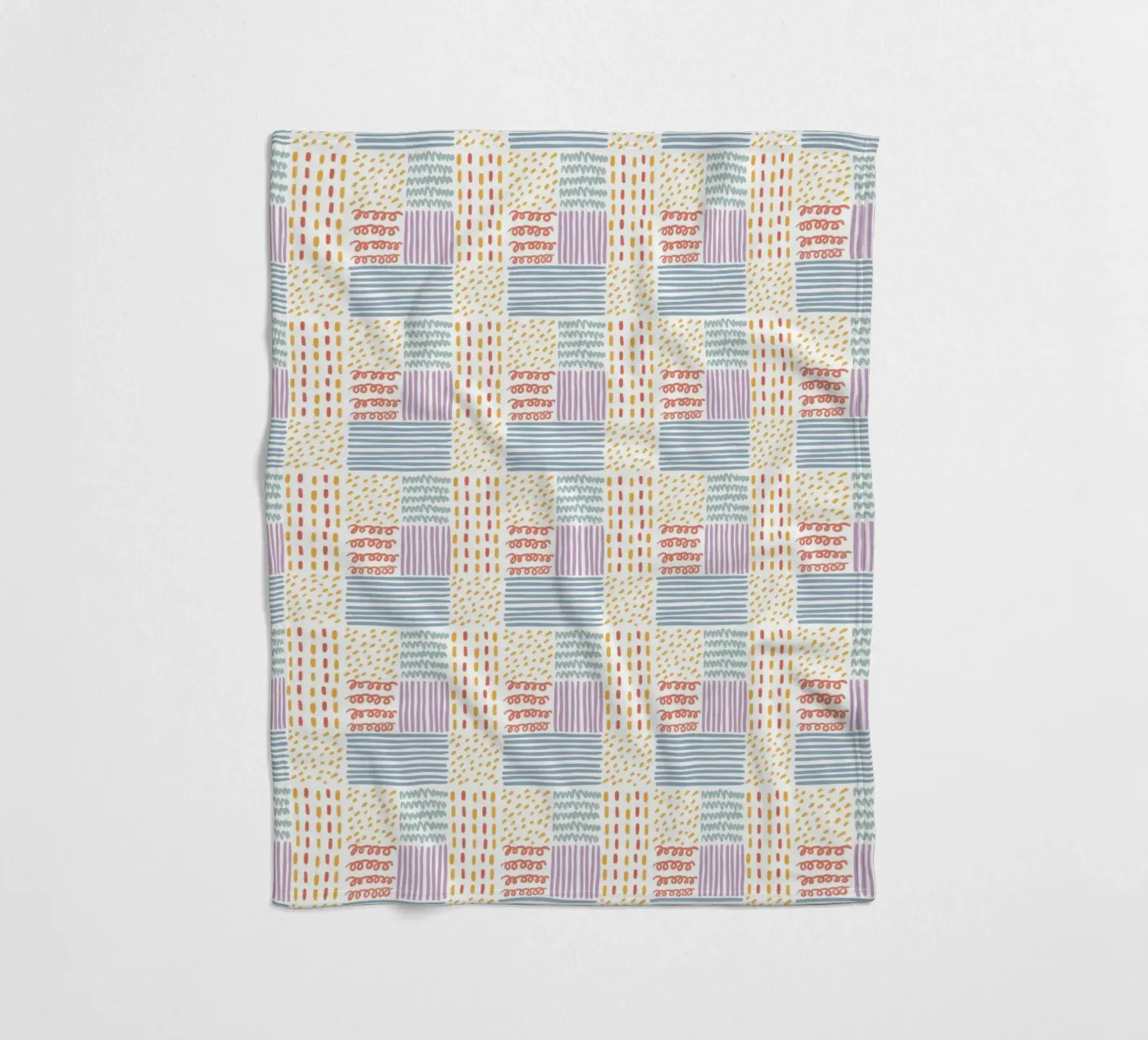 Doodle pattern fleece blanket by Happypatterns