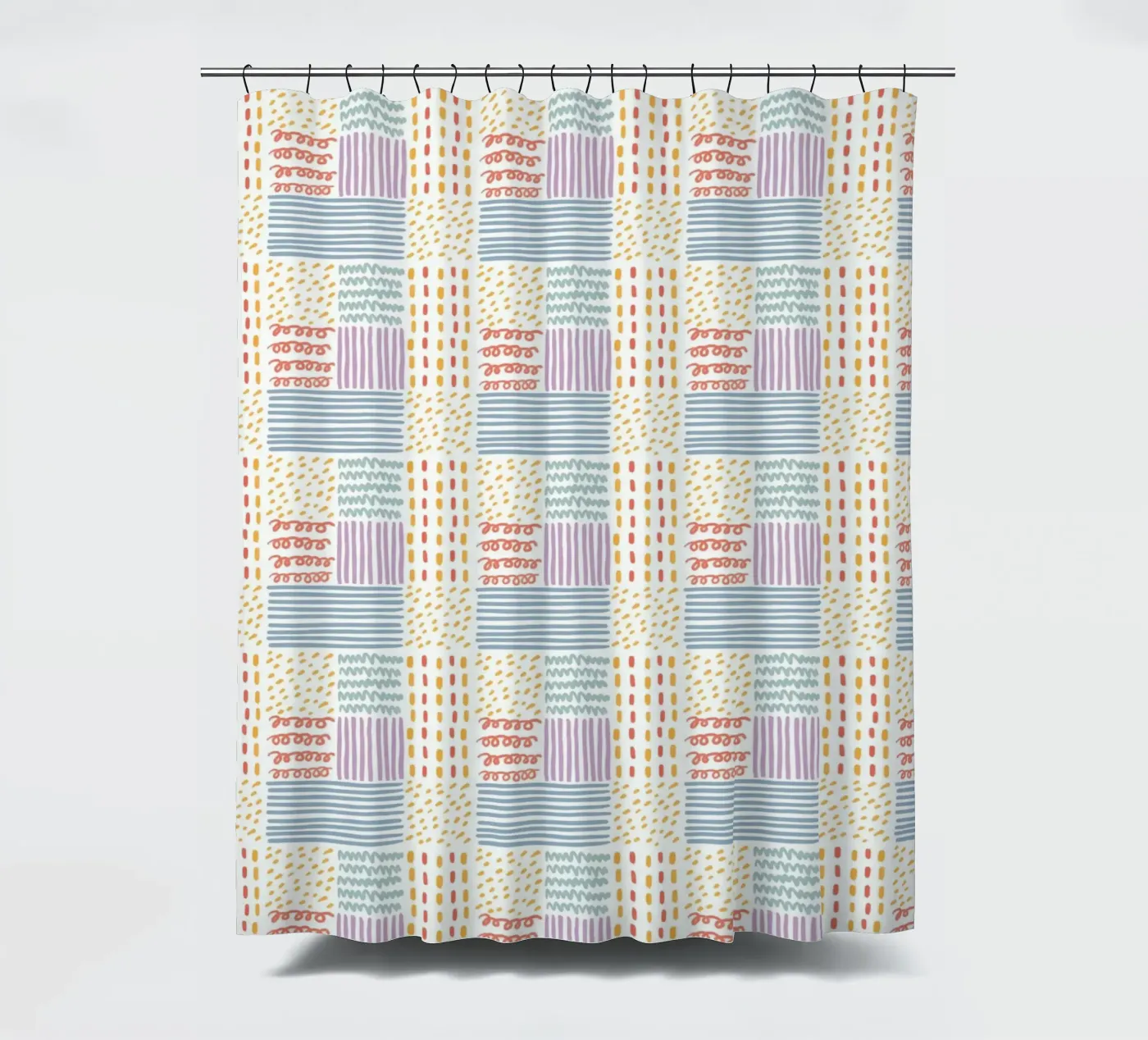Doodle pattern Duschvorhang von Happypatterns