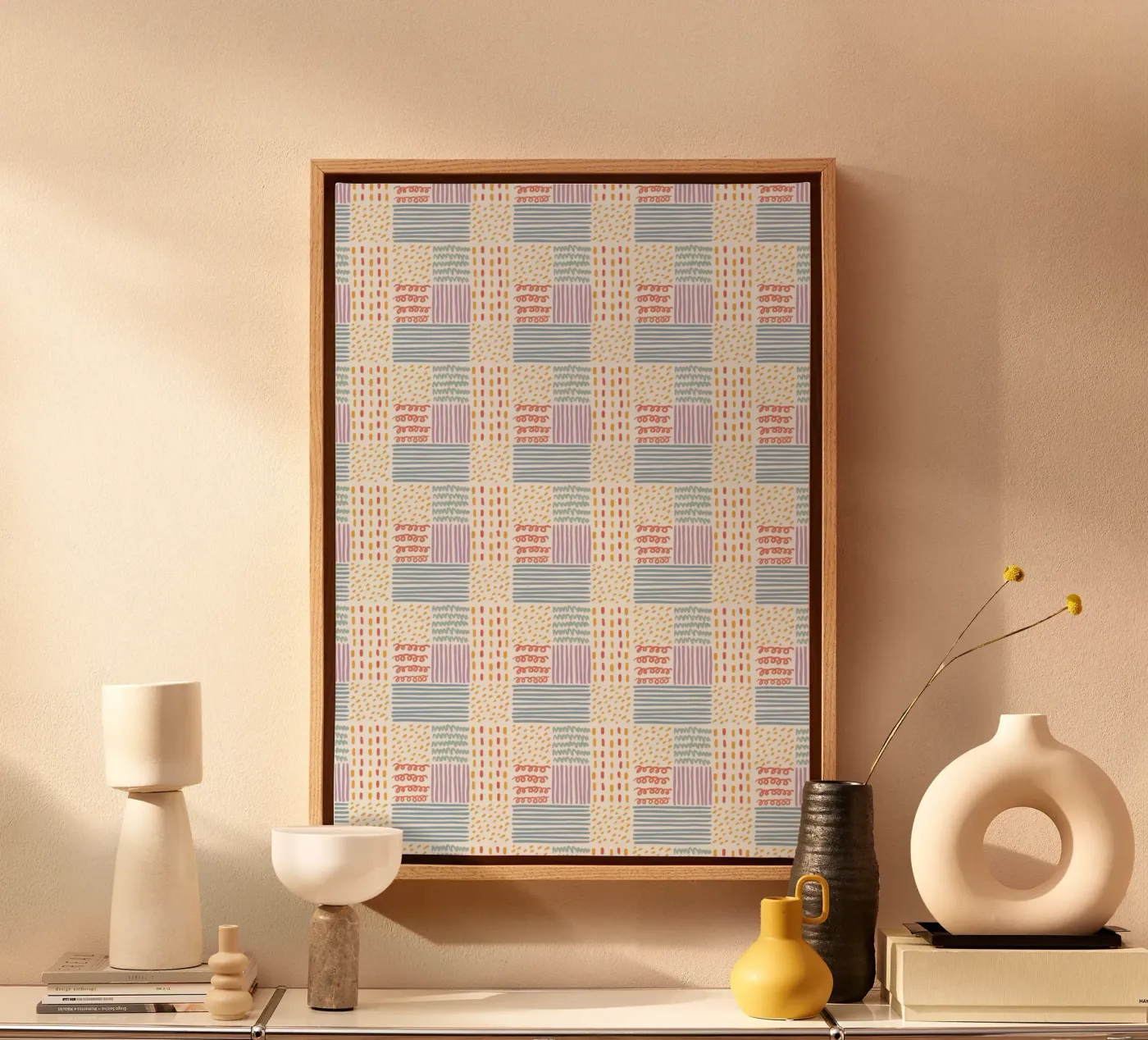 Doodle pattern canvas by Happypatterns
