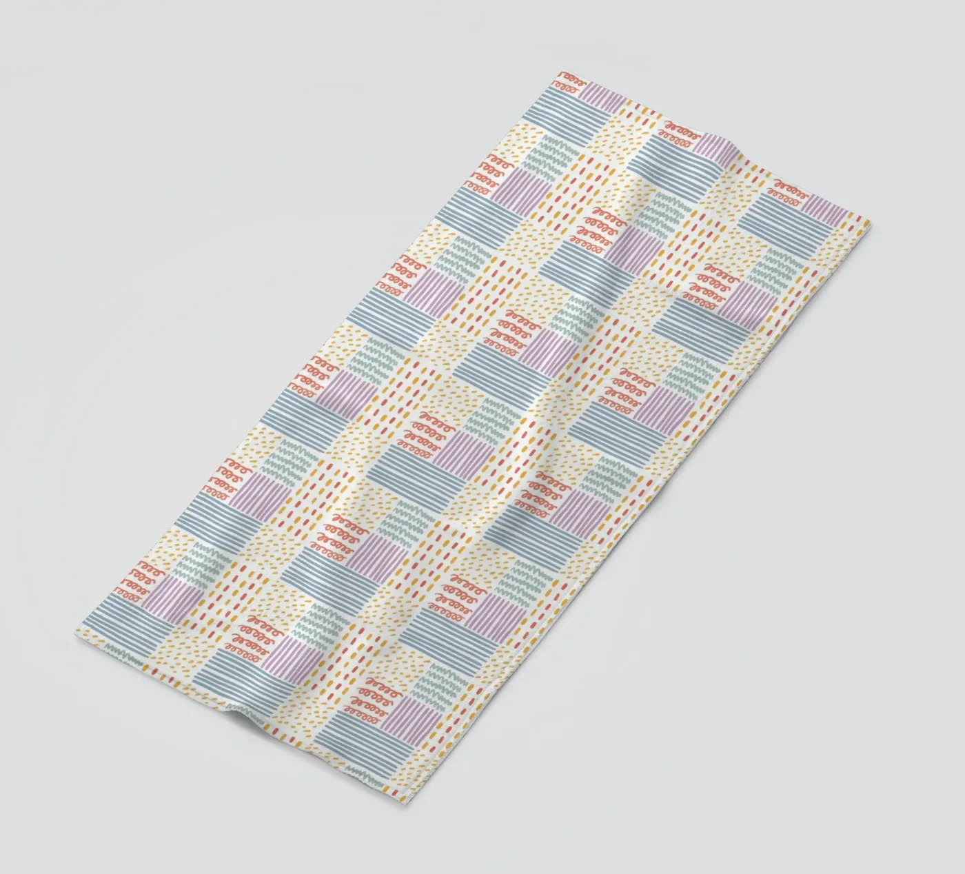 Doodle pattern strandhanddoek van Happypatterns