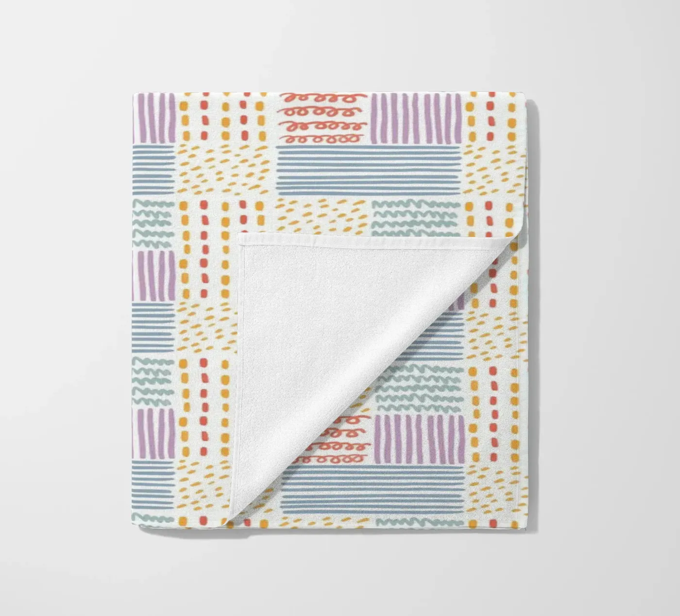 Doodle pattern strandhanddoek van Happypatterns
