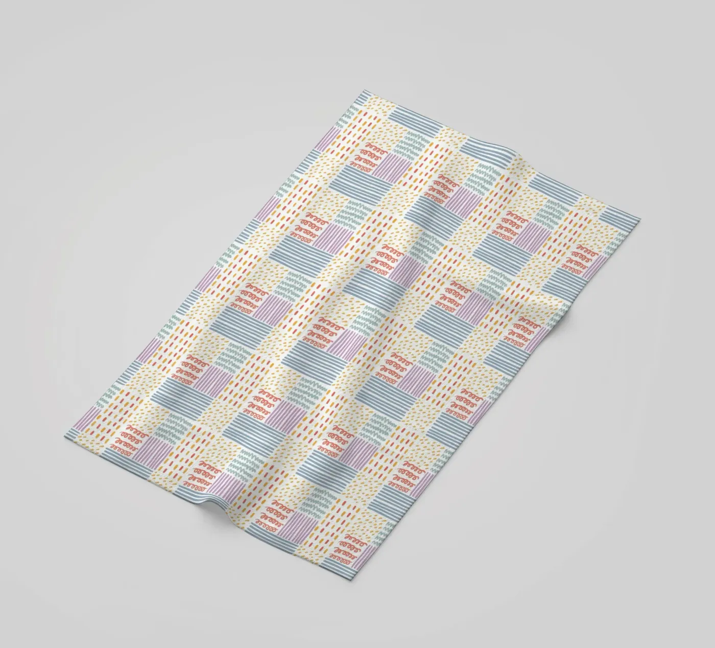 Doodle pattern strandhanddoek van Happypatterns