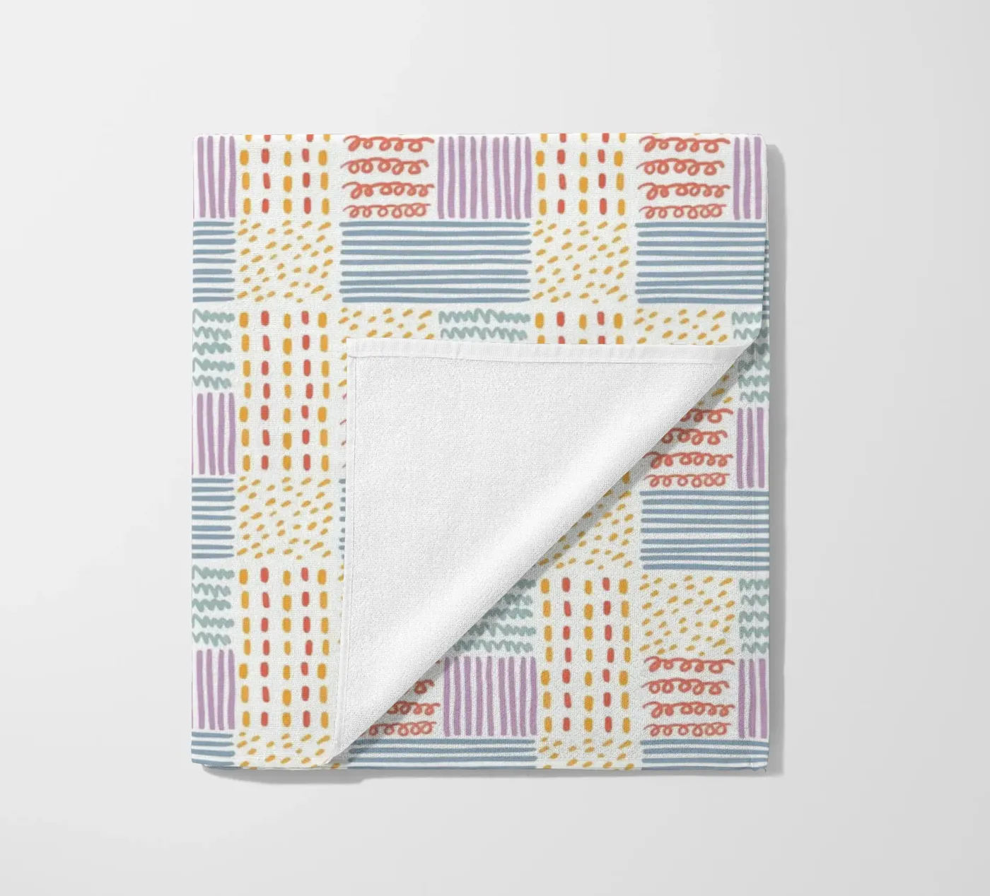 Doodle pattern strandhanddoek van Happypatterns