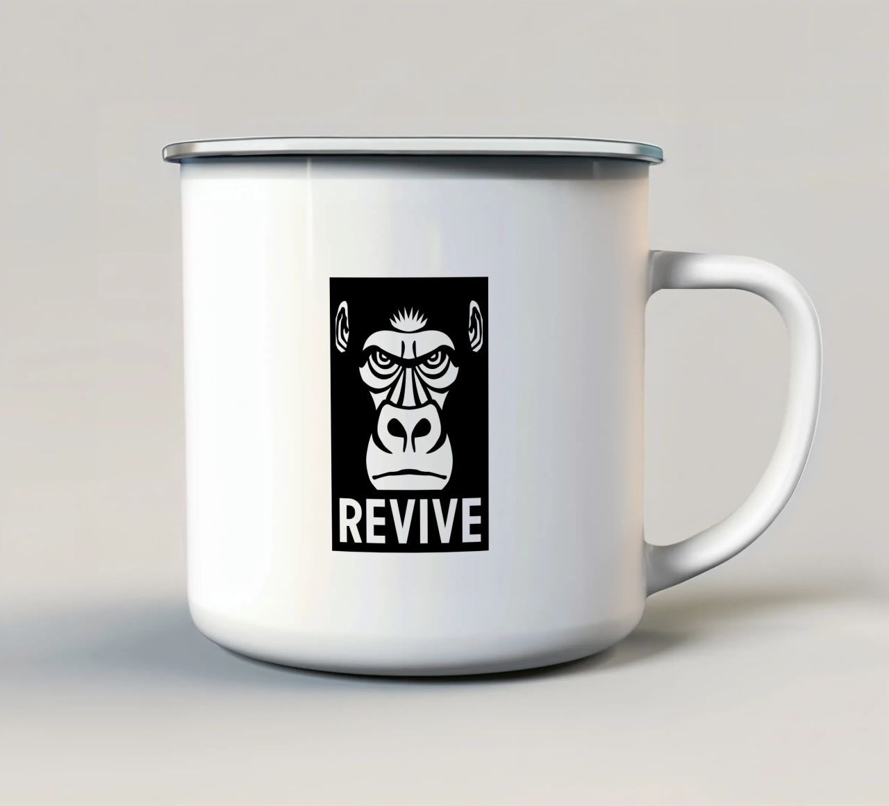 Revive Gorilla tazza in smalto da Asobōze