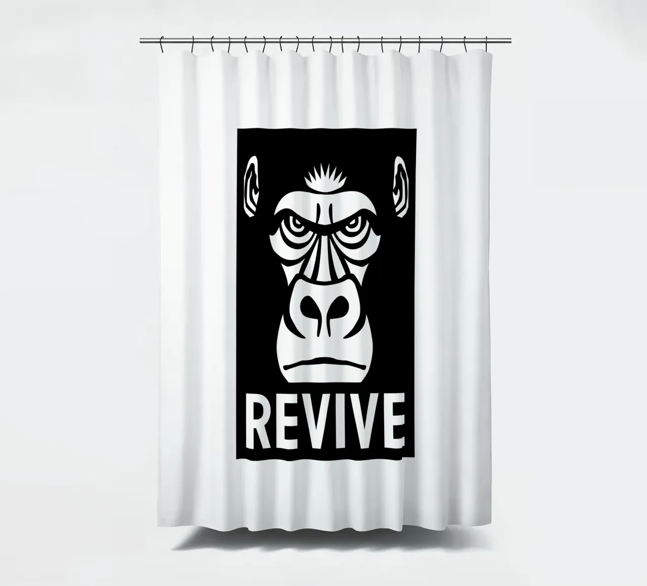 Revive Gorilla shower curtain by Asobōze