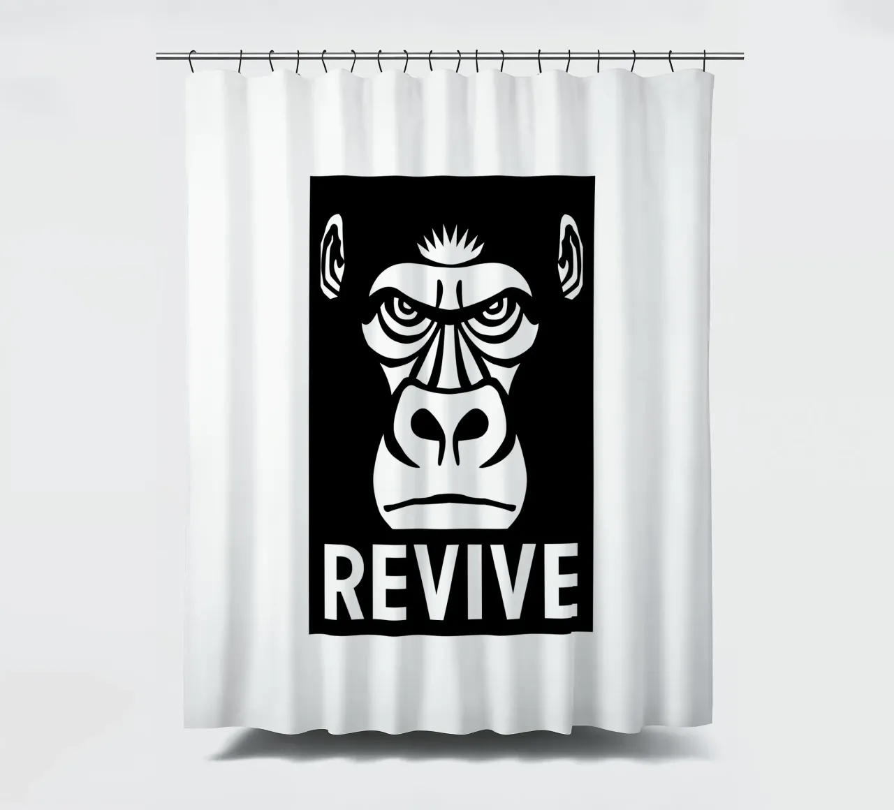 Revive Gorilla shower curtain by Asobōze