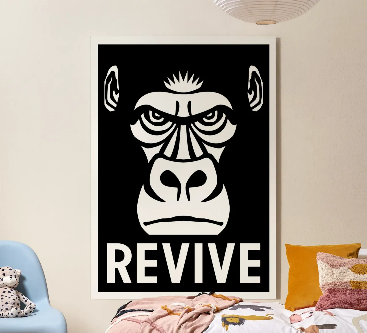 Revive Gorilla acryl van Asobōze
