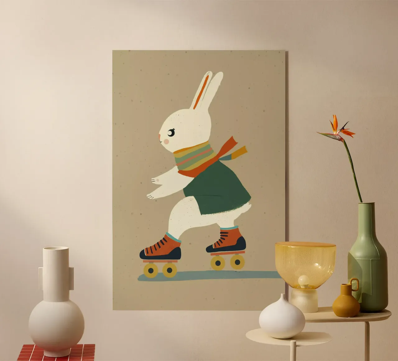 Bunny On Rollerskates plexiglass da treechild