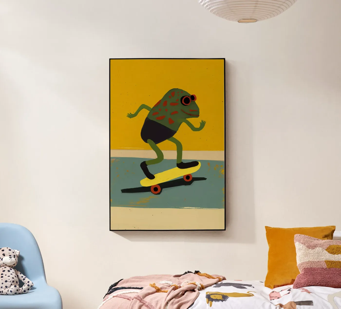 Skating Frog Acryl-Glas von treechild