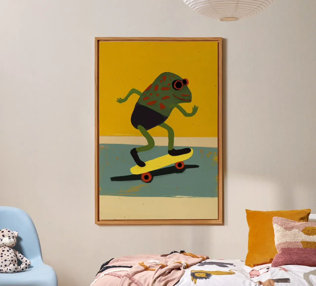 Skating Frog alluminio dibond da treechild