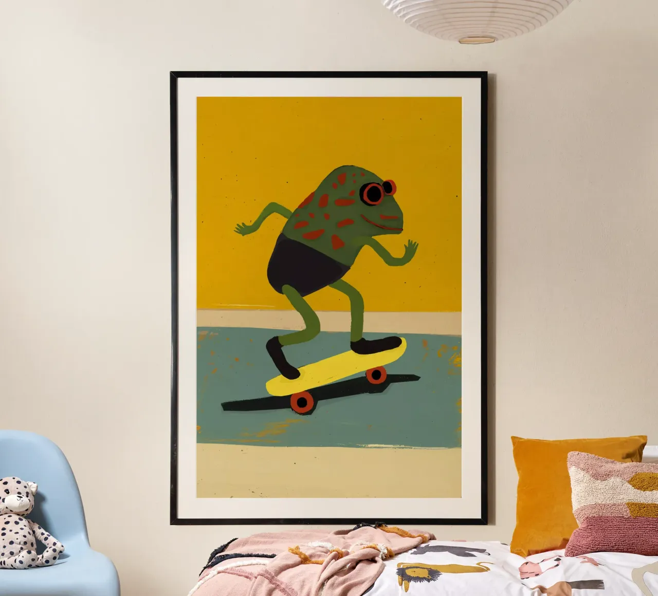 Skating Frog carta hahnemühle da treechild