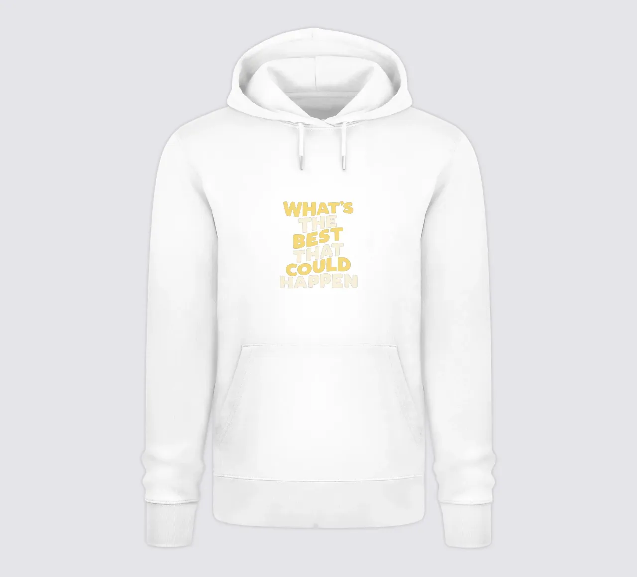 Lo mejor que puede pasar Diseño tipográfico en verde sudadera con capucha de THE MOTIVATED TYPE