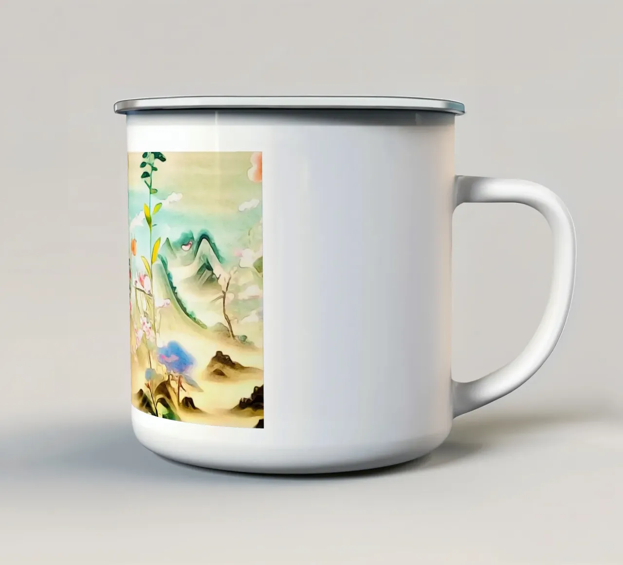 Motivo floreale #3 tazza in smalto da ZAMART