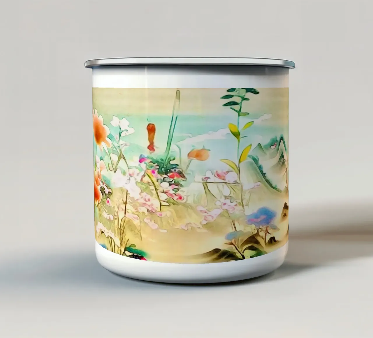 Motivo floreale #3 tazza in smalto da ZAMART