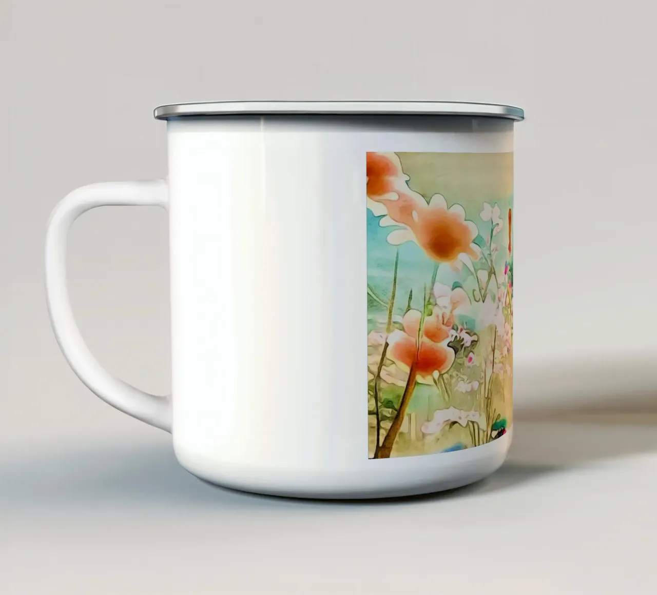 Motivo floreale #3 tazza in smalto da ZAMART