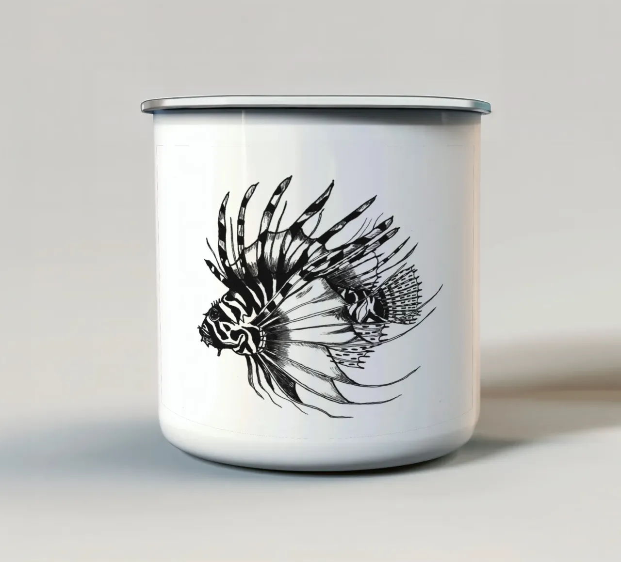 Stachelfisch tazza in smalto da naturelines