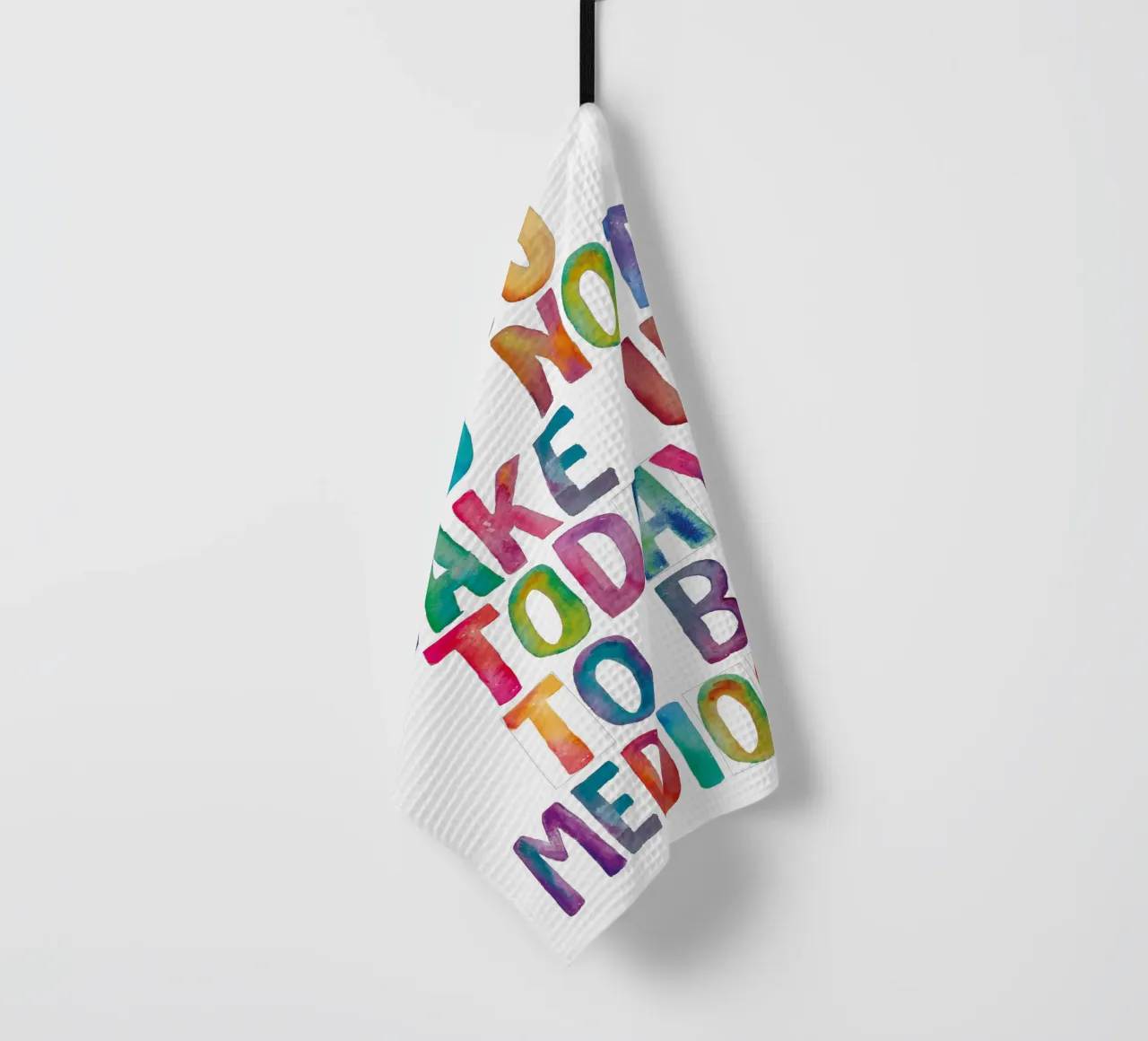 You Did Not Wake Up Today to Be Mediocre Tipografía para niños paño de cocina de THE MOTIVATED TYPE