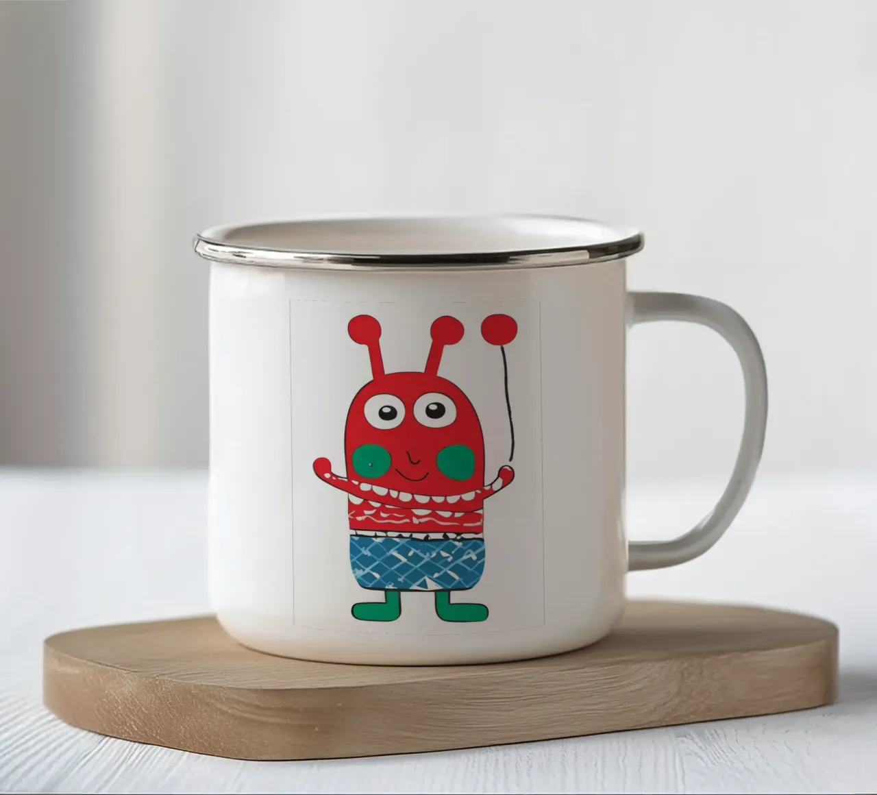 moumoun 1 tazza in smalto da Rezh creations