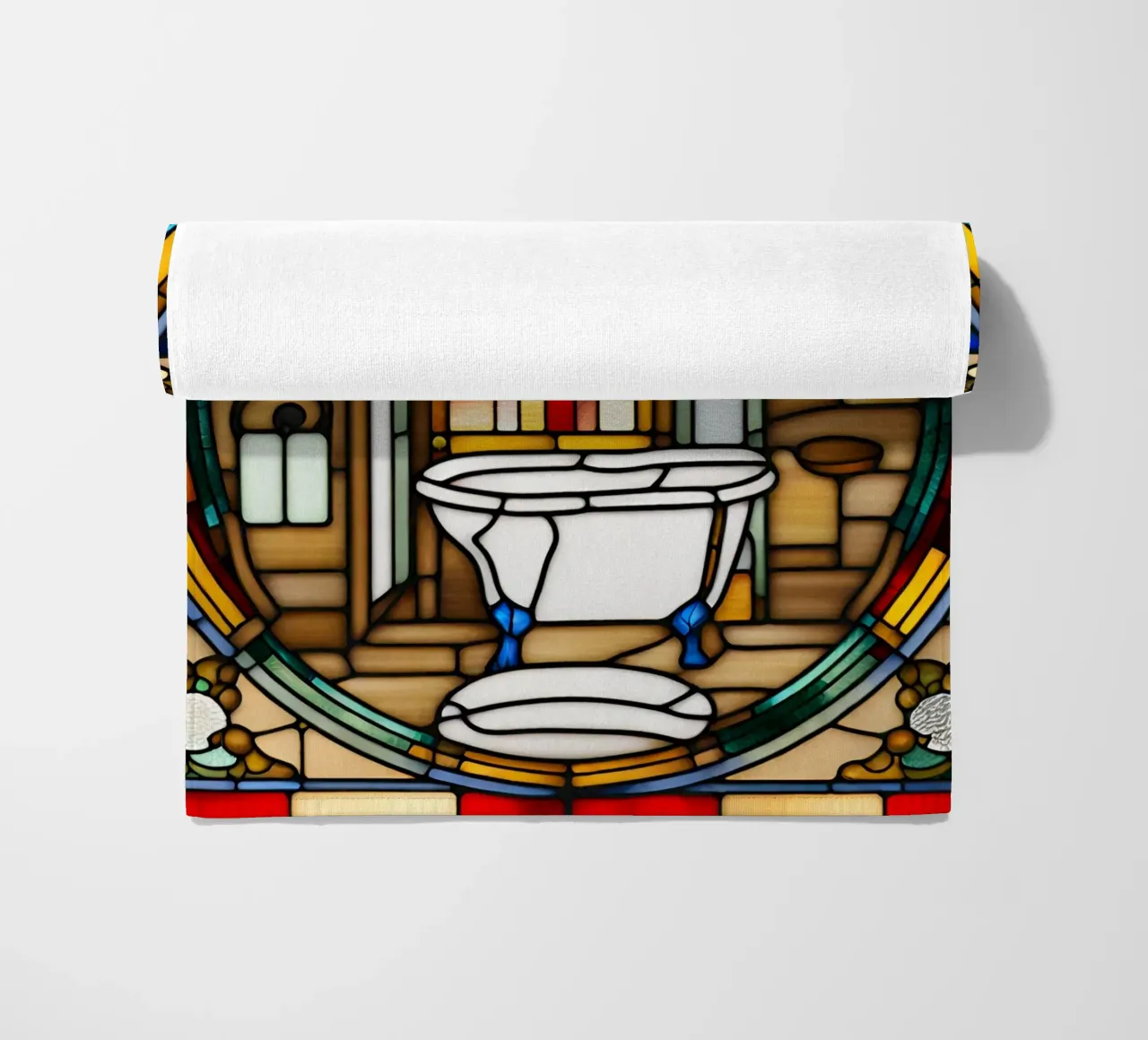 Vitrail 1 beach towel by Rezh creations