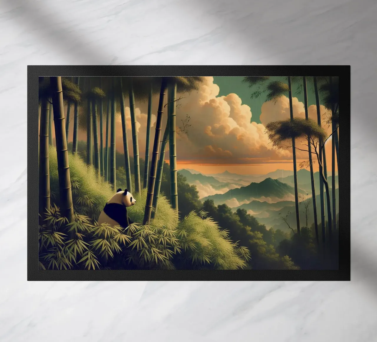 PANDA doormat by RUBIANT ART