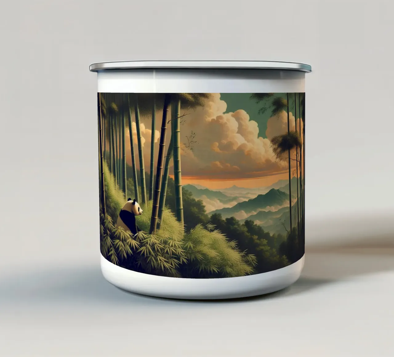 PANDA tazza in smalto da RUBIANT ART