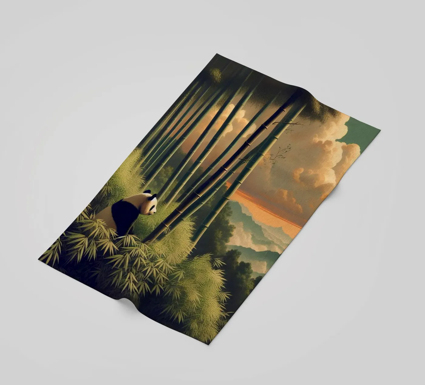 PANDA beach towel by RUBIANT ART