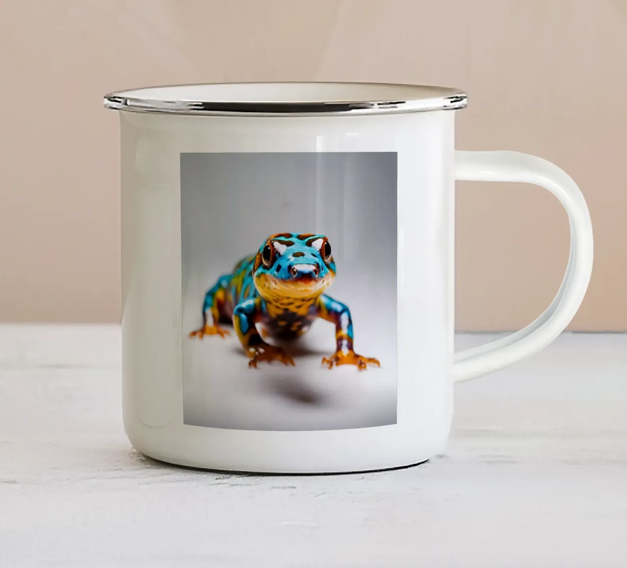 Lézard 1 tazza in smalto da Rezh creations