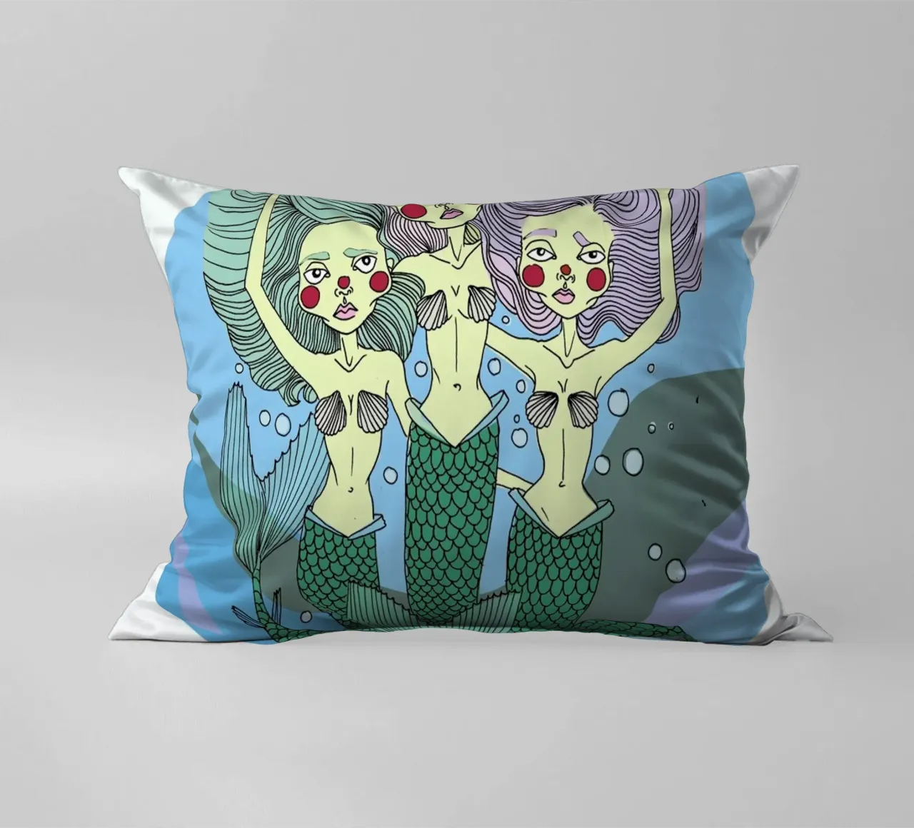Nessie Mermaids cuscino da Agnes KR Patience