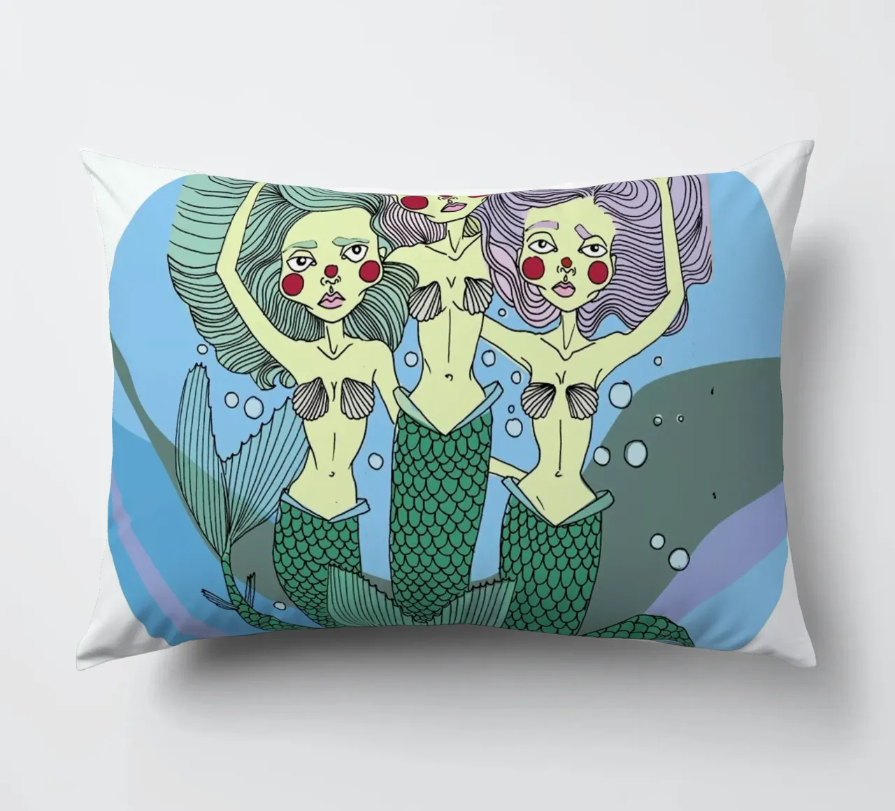 Nessie Mermaids cuscino da Agnes KR Patience