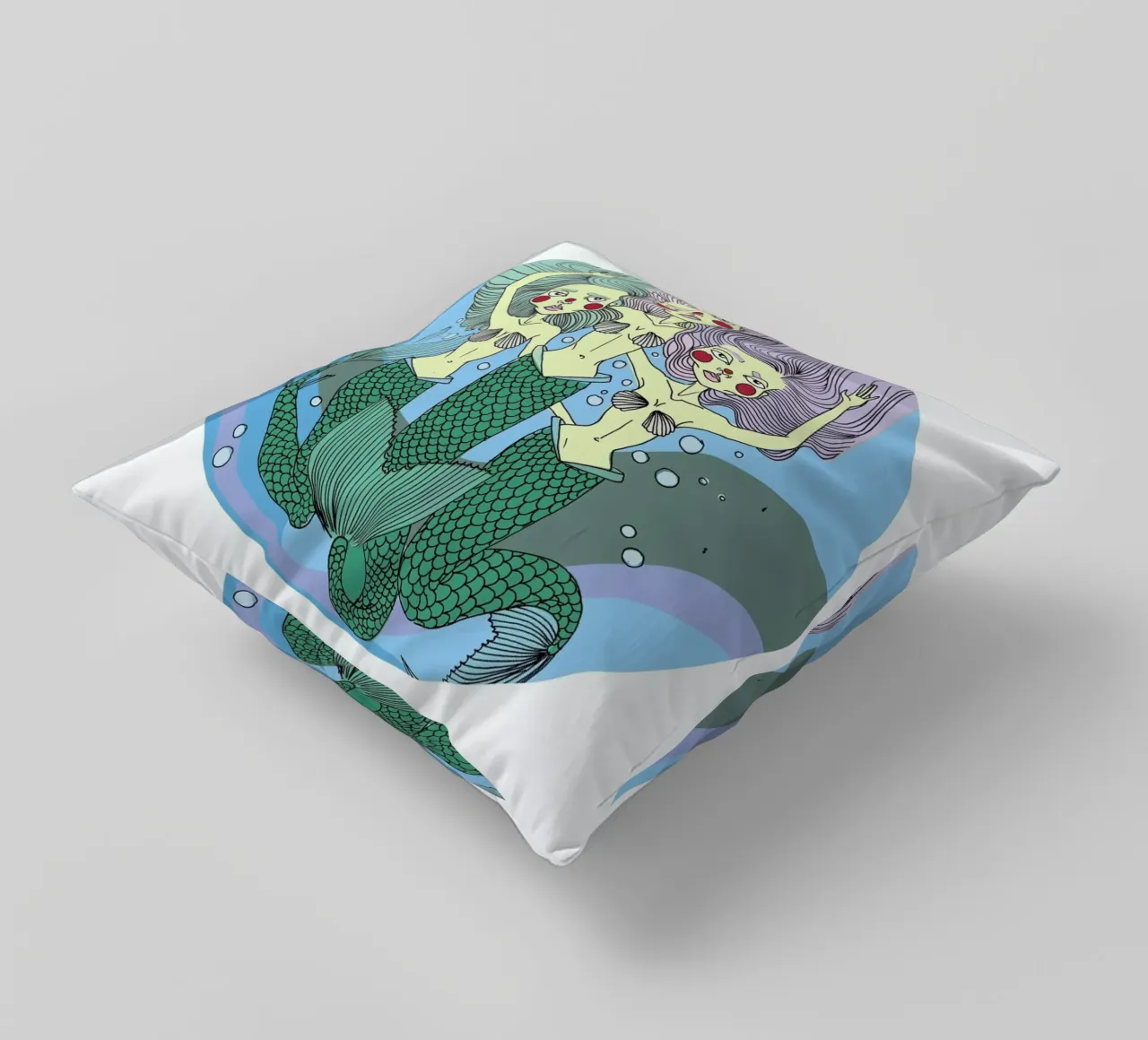 Nessie Mermaids cuscino da Agnes KR Patience